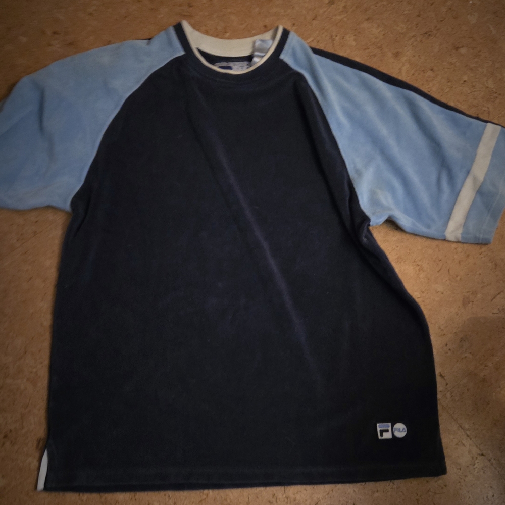 Fila Navy and Cream Raglan Shirt